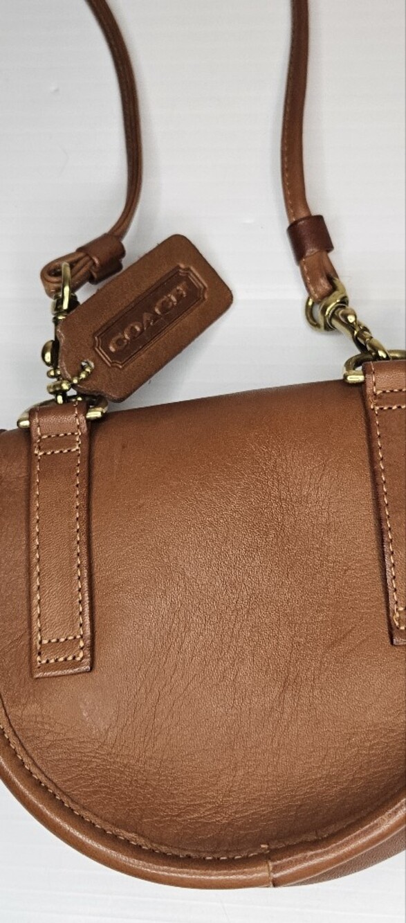 COACH 1990s Leather Mini Belt Bag Crossbody British Tan RARE - Picture 7 of 12